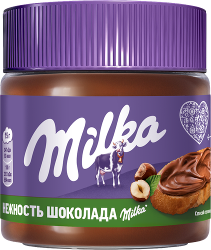 Паста шоколадно-ореховая MILKA с добавлением какао, 350г, картинка
