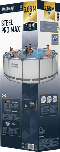 Бассейн каркасный BESTWAY Steel Pro Max 366х100см 9150л, Арт. 56260, крупный план