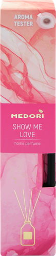 Аромадиффузор MEDORI Show Me Love, с микрофибровыми палочками, с пробником, 50мл, картинка