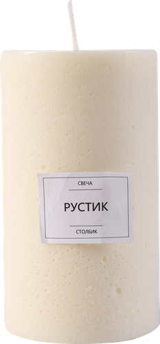 Свеча HOMECLUB столбик рустик, 12,5х7см, изображение