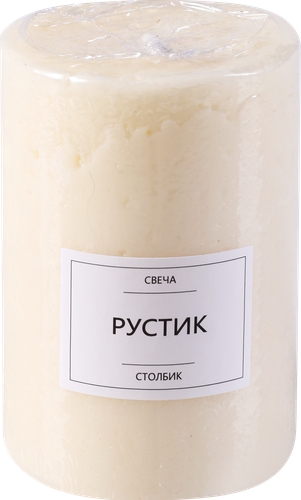 Свеча HOMECLUB столбик рустик, 9х6см, картинка