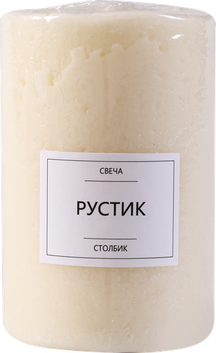Свеча HOMECLUB столбик рустик, 9х6см, фото