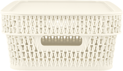 Корзина&nbsp;для&nbsp;хранения SPIN&CLEAN Keeplex&nbsp;Ajur,&nbsp;28,1х18,5х8,9см, белое&nbsp;облако, 3л, Арт. KL411111048, фото