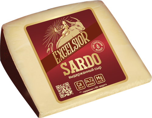 Сыр твердый EXCELSIOR Sardo 45%, без змж, весовой, крупный план