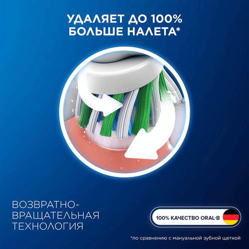 Насадка для электрической зубной щетки ORAL-B CrossAction EB50RX, 4шт, крупный план