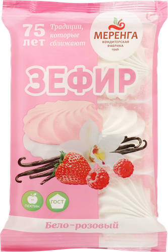Зефир МЕРЕНГА бело-розовый, 270г, изображение