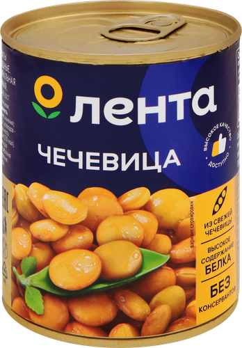 Чечевица ЛЕНТА натуральная, 370мл, вид