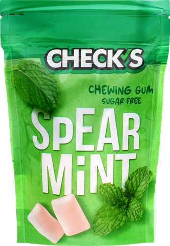 Жевательная резинка CHECKS со вкусом перечной мяты, без сахара, 34г, фотография