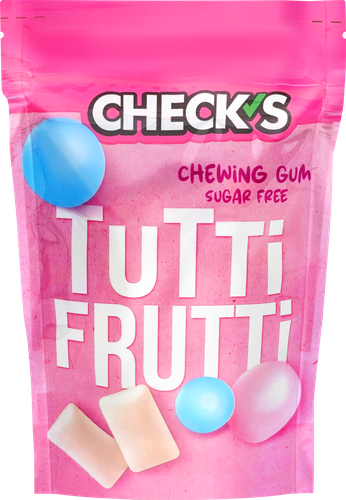 Жевательная резинка CHECKS со вкусом тутти-фрутти, без сахара, 34г, фотография
