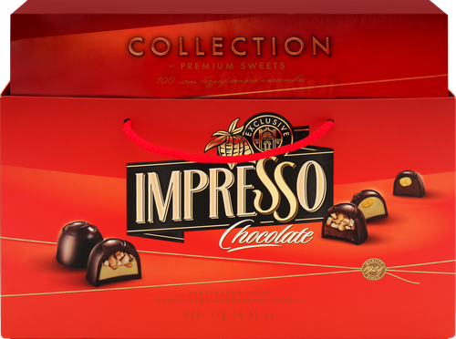 Набор конфет IMPRESSO Премиум красный, 424г, вид