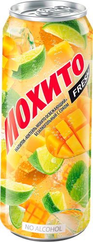 Напиток ОЧАКОВО Коктейль Мохито Манго газированный, 0.45л, фото