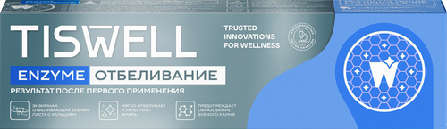 Зубная паста TISWELL Энзимная отбеливающая с кальцием, 110г, вид