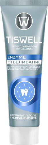 Зубная паста TISWELL Энзимная отбеливающая с кальцием, 110г, крупный план
