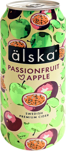 Сидр фруктовый ALSKA со вкусом яблока и маракуйи 4%, 0.44л, изображение
