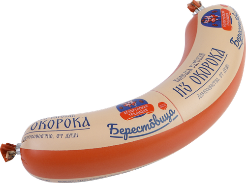 Колбаса вареная БЕЛОРУССКАЯ ТРАДИЦИЯ из окорока, высший сорт, 400г, изображение