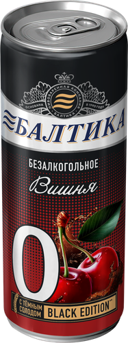Напиток пивной безалкогольный БАЛТИКА N0 Вишня пастеризованный 0,5%, 0.33л, картинка