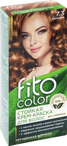 Крем-краска для волос ФИТОКОСМЕТИК Fitocolor, тон 7.3 Карамель, 115мл, картинка