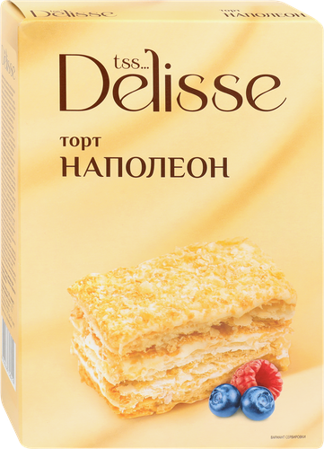 Торт DELISSE Наполеон, 340г, вид