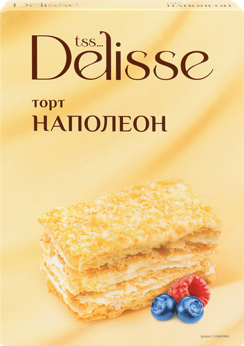 Торт DELISSE Наполеон, 340г, вид