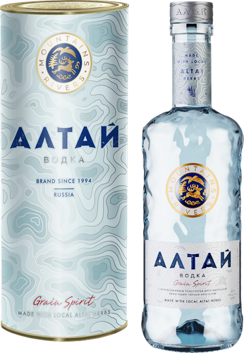 Водка АЛТАЙ 40%, в тубусе, 0.5л