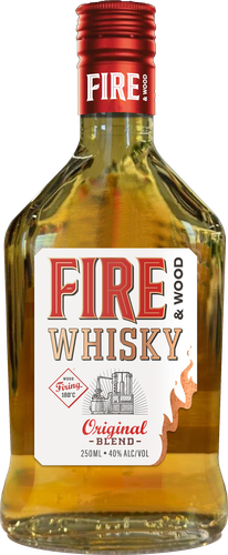 Виски FIRE&WOOD Original Российский купажированный ординарный 40%, 0.25л
