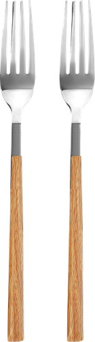 Набор вилок столовых HOMECLUB Wood, нержавеющая сталь, пластик, Арт. SF190926, вид