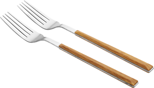 Набор вилок столовых HOMECLUB Wood, нержавеющая сталь, пластик, Арт. SF190926, изображение