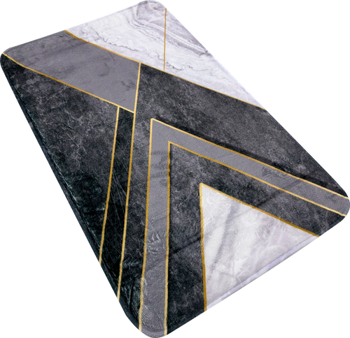 Коврик Fresh Printed 50x80см, мрамор серый, микрофибра, Арт. 14737, изображение