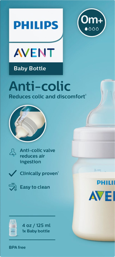 Бутылочка для кормления PHILIPS AVENT Anti-colic 125мл, с 0 месяцев, Арт. SCY100/01, изображение