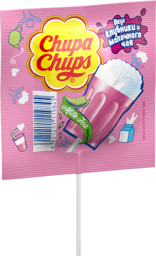 Карамель CHUPA CHUPS Milk Foam Tea, 15г, изображение