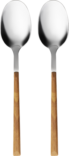 Набор ложек столовых HOMECLUB Wood, нержавеющая сталь, пластик, Арт. SF190925, крупный план