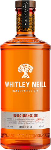 Джин WHITLEY NEILL Blood Orange со вкусом красного апельсина дистиллированный 43%, 0.7л, фотография