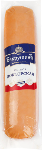Колбаса вареная БАХРУШИНЪ Докторская, весовая, фотография
