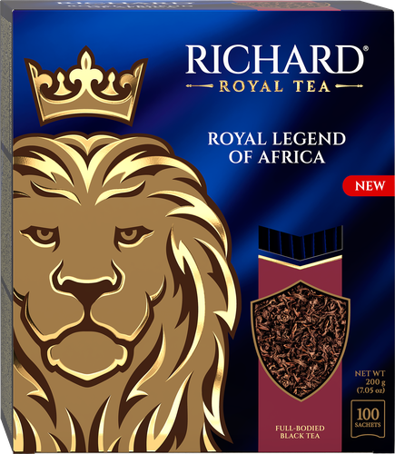 Чай черный RICHARD ROYAL Legend of Africa, 100саш, крупный план