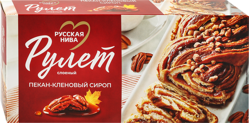 Рулет сдобный РУССКАЯ НИВА Пекан-кленовый сироп, 300г, детальное фото