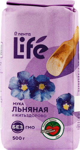 Мука льняная ЛЕНТА LIFE, 500г, изображение