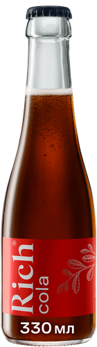 Напиток RICH Cola газированный, 0.33л, вид