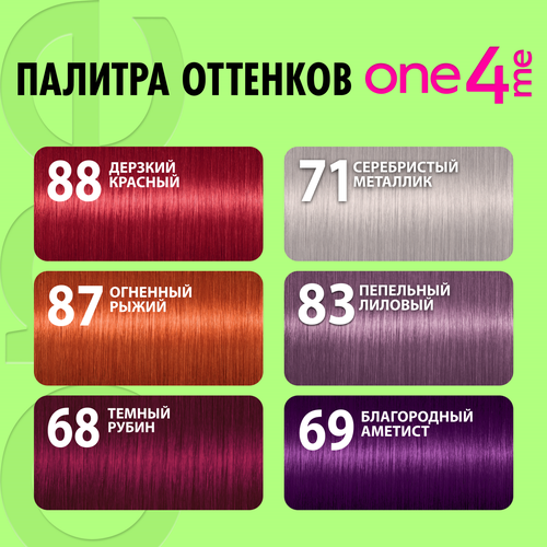 Крем-краска для волос ONE4ME 88 Дерзкий красный, 150мл, детальное фото