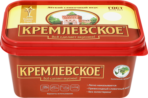 Спред растительно-жировой ТМ КРЕМЛЕВСКОЕ 60%, без змж, 400г, фотография