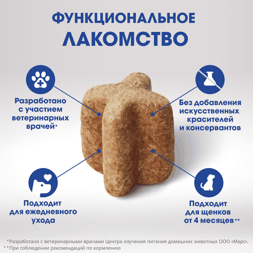 Лакомство для собак PERFECT FIT Говядина и мята, для здоровья зубов и полости рта, 130г, детальное фото