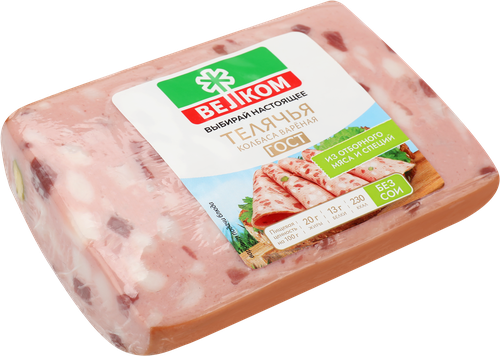 Колбаса вареная ВЕЛКОМ Телячья, 400г, детальное фото