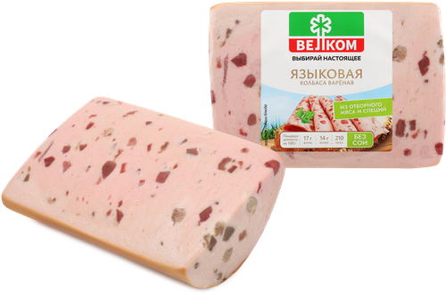 Колбаса вареная ВЕЛКОМ Языковая, 400г, фотография