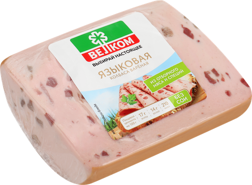 Колбаса вареная ВЕЛКОМ Языковая, 400г, фотография