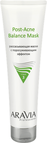 Маска для лица ARAVIA PROFESSIONAL Post-Acne Balance Mask поросуживающий эффект, для жирной и проблемной кожи, 100мл, вид
