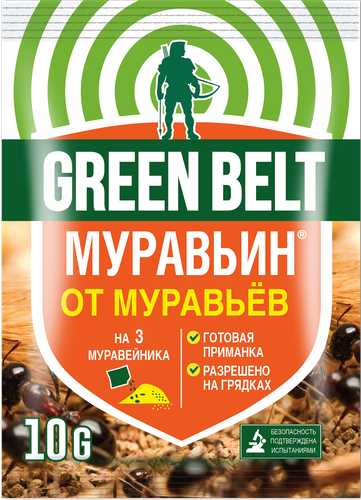 Средство от насекомых-вредителей Green Belt Муравьин, 10г, вид