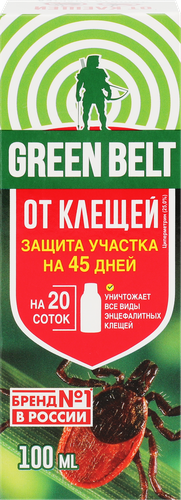 Средство для защиты участка от клещей Green Belt концентрат, 100мл, крупный план