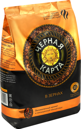 Кофе зерновой ЧЕРНАЯ КАРТА, 1кг, детальное фото