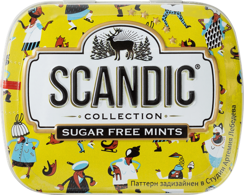 Конфеты SCANDIC без сахара со вкусом клубничный микс, 14г, изображение