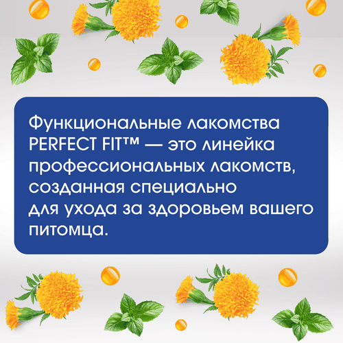 Лакомство для кошек PERFECT FIT Immunity с курицей и добавлением экстракта бархатцев, 50г, изображение