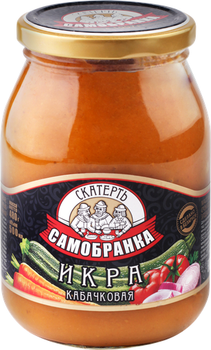 Икра кабачковая СКАТЕРТЬ-САМОБРАНКА из уваренных кабачков, 480г, вид